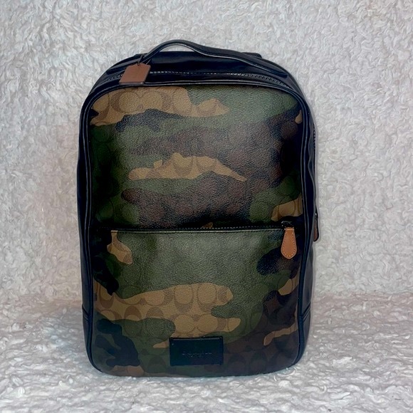 Coach Handbags - Coach Westway Signature Canvas Camo Camouflage Print Unisex Backpack Book Bag